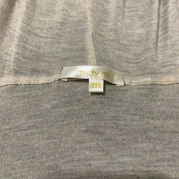 Two Tone Ruffle Cardigan/Jacket Hoodie. Black. Beige. Long Sleeve. Size M. - Picture 5 of 7